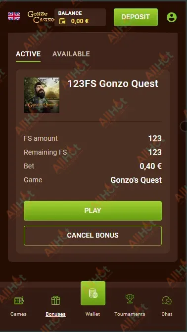 Bonus gonzo casino