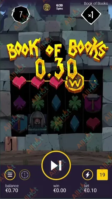 Highest win multiplier achieved in Book of Books slot free spins